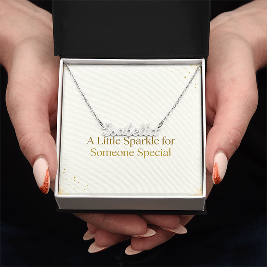 Holiday Gift Custom Name Necklace | Personalized Script Pendant for Someone Special