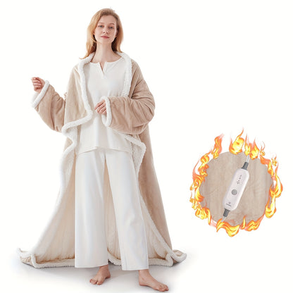 Wearable Heated Throw Blanket with Foot Pocket (50×70”)