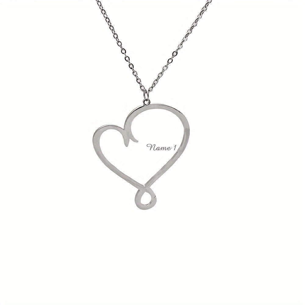 🎄 Personalized Heart Family Name Necklace