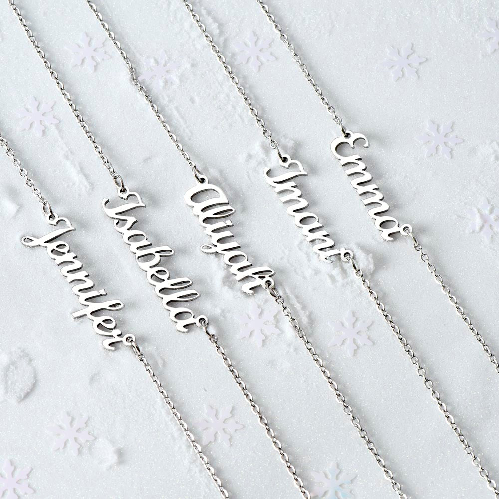 Holiday Gift Custom Name Necklace | Personalized Script Pendant for Someone Special