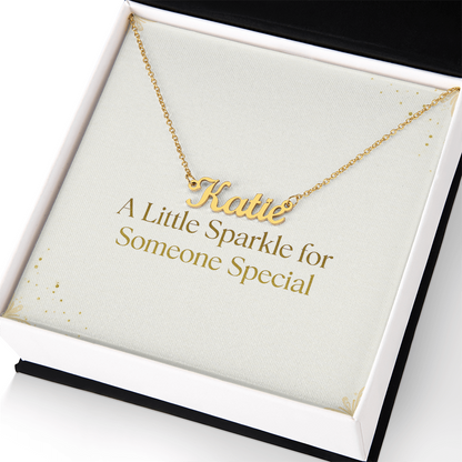 Holiday Gift Custom Name Necklace | Personalized Script Pendant for Someone Special
