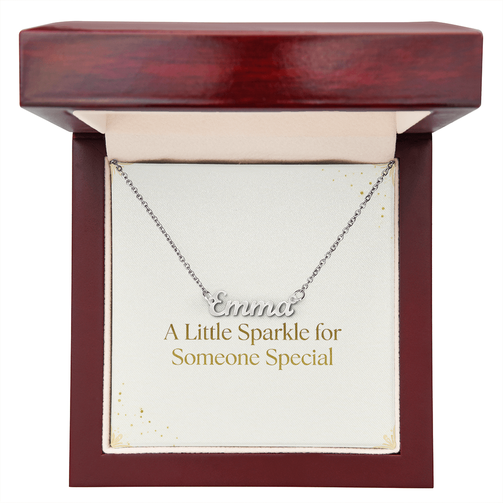 Holiday Gift Custom Name Necklace | Personalized Script Pendant for Someone Special