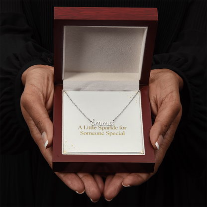 Holiday Gift Custom Name Necklace | Personalized Script Pendant for Someone Special