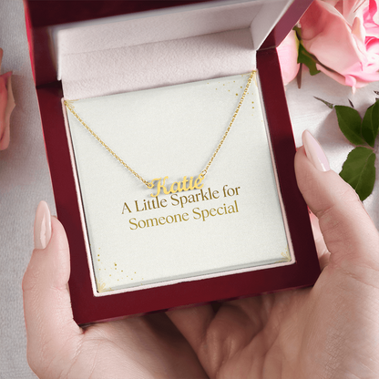 Holiday Gift Custom Name Necklace | Personalized Script Pendant for Someone Special