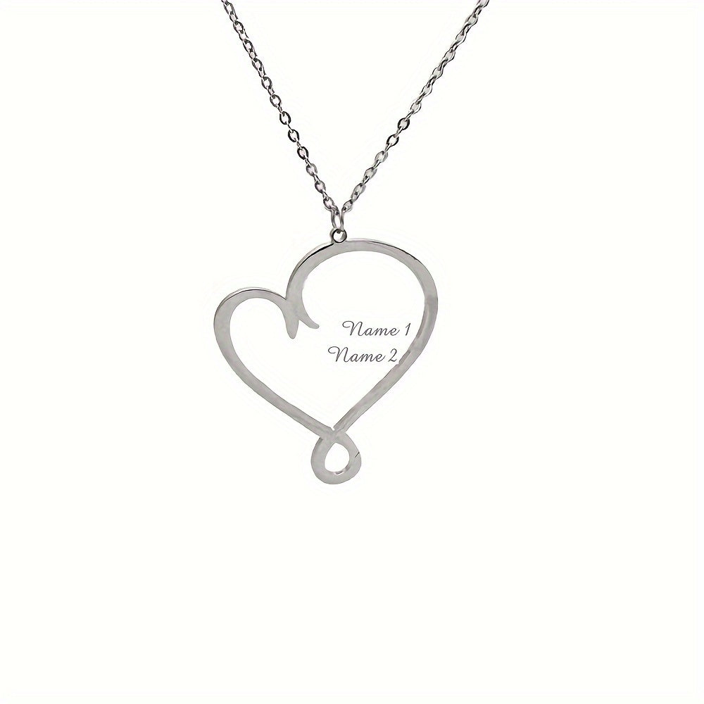 🎄 Personalized Heart Family Name Necklace