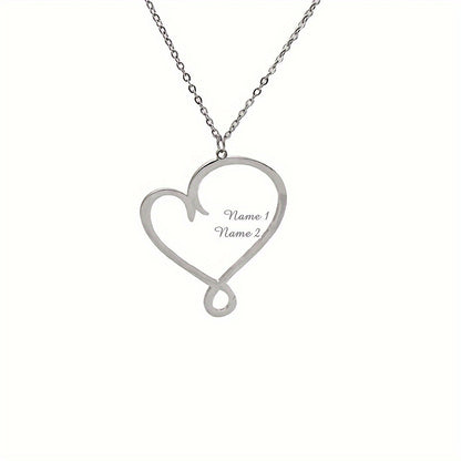 🎄 Personalized Heart Family Name Necklace